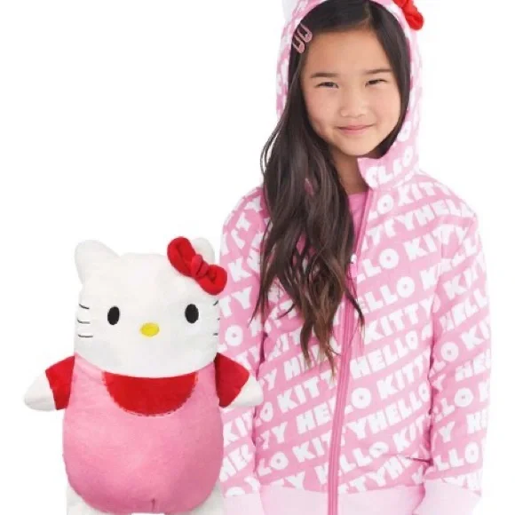 Cubcoats Hello Kitty Plush Toy Zip Hoodie Girls